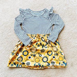 Long Sleeve Sunflower Dress